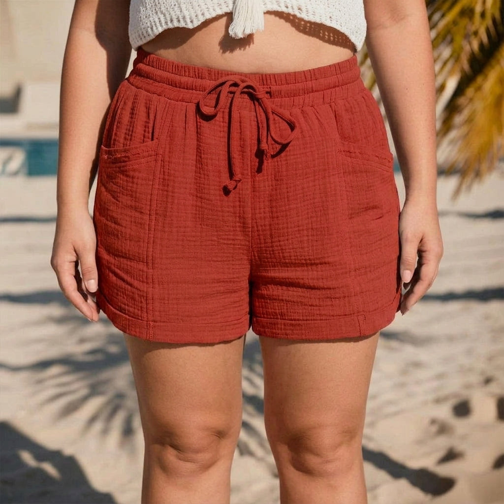 Susan | Effortlessly Comfortable Summer Shorts - Plus size model