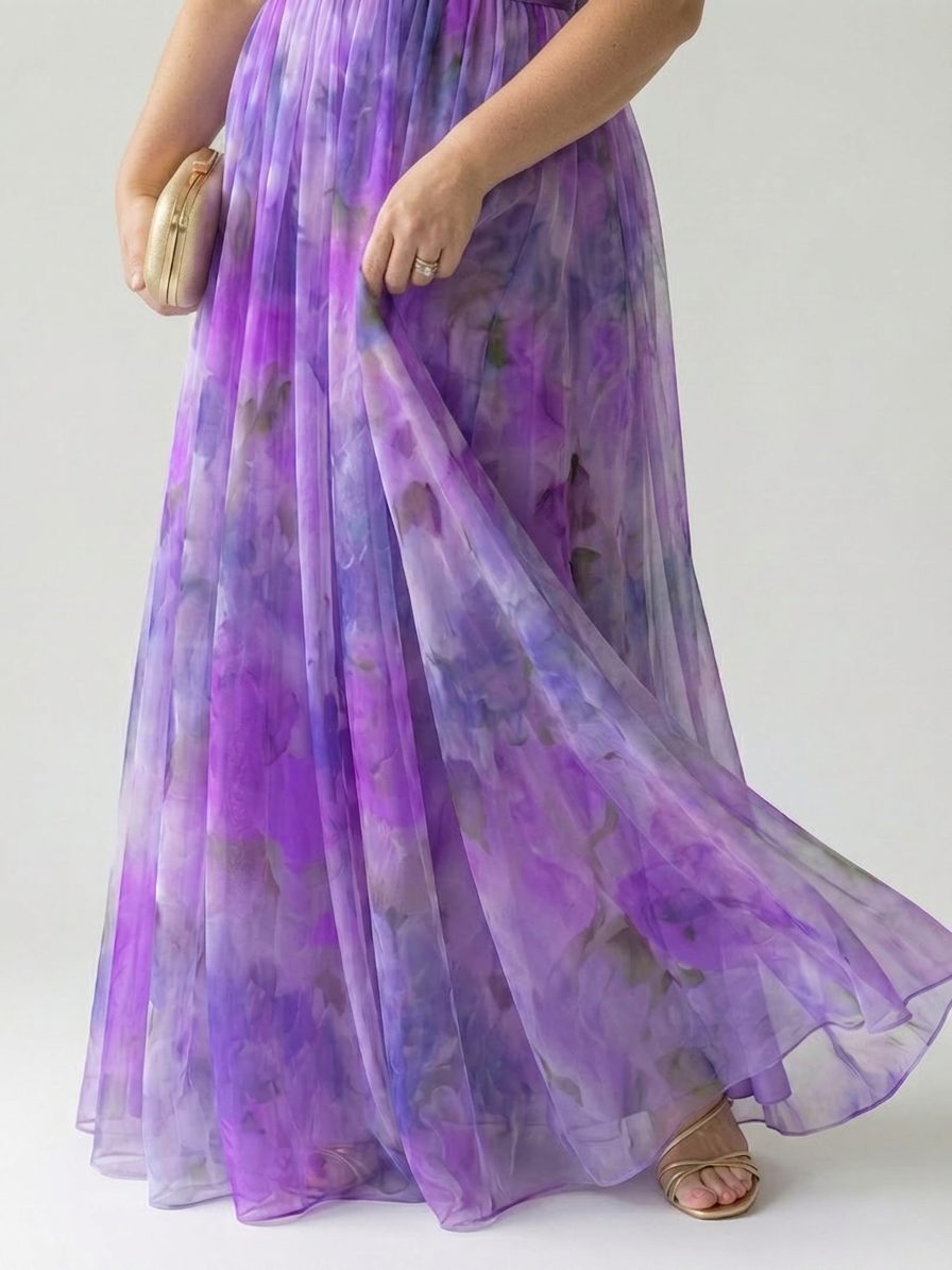 Stella & Grace™ | Soft Wrap Maxi Dress - Plus size model