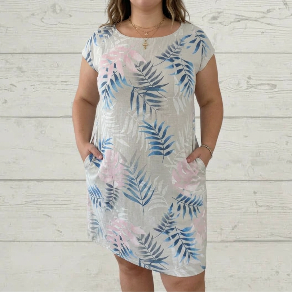 Elowen | Linen Summer Dress - Plus size model