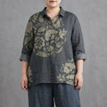 Celeste | Elegant Linen Summer Blouse - Plus size model