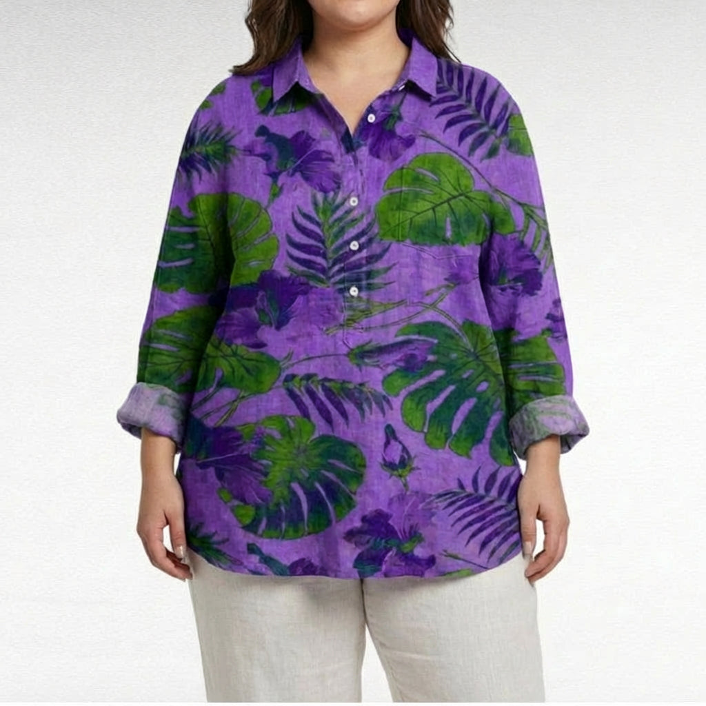 Anaïs | Elegant Summer Blouse - Plus size model