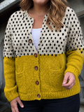 Junella | Vintage Knit Cardigan Sweater - Plus size model