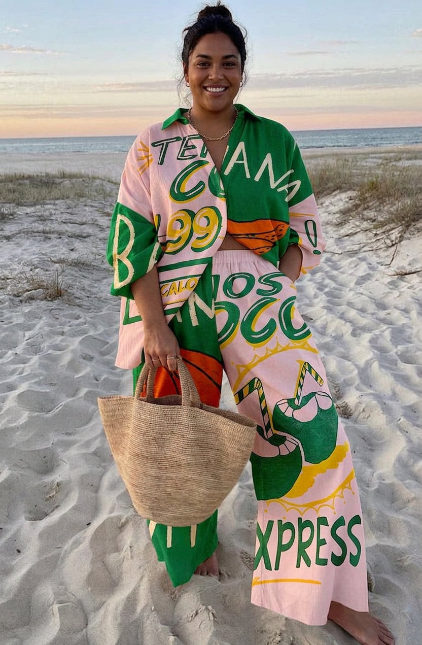 Tropivelle | Linen Set - Plus size model