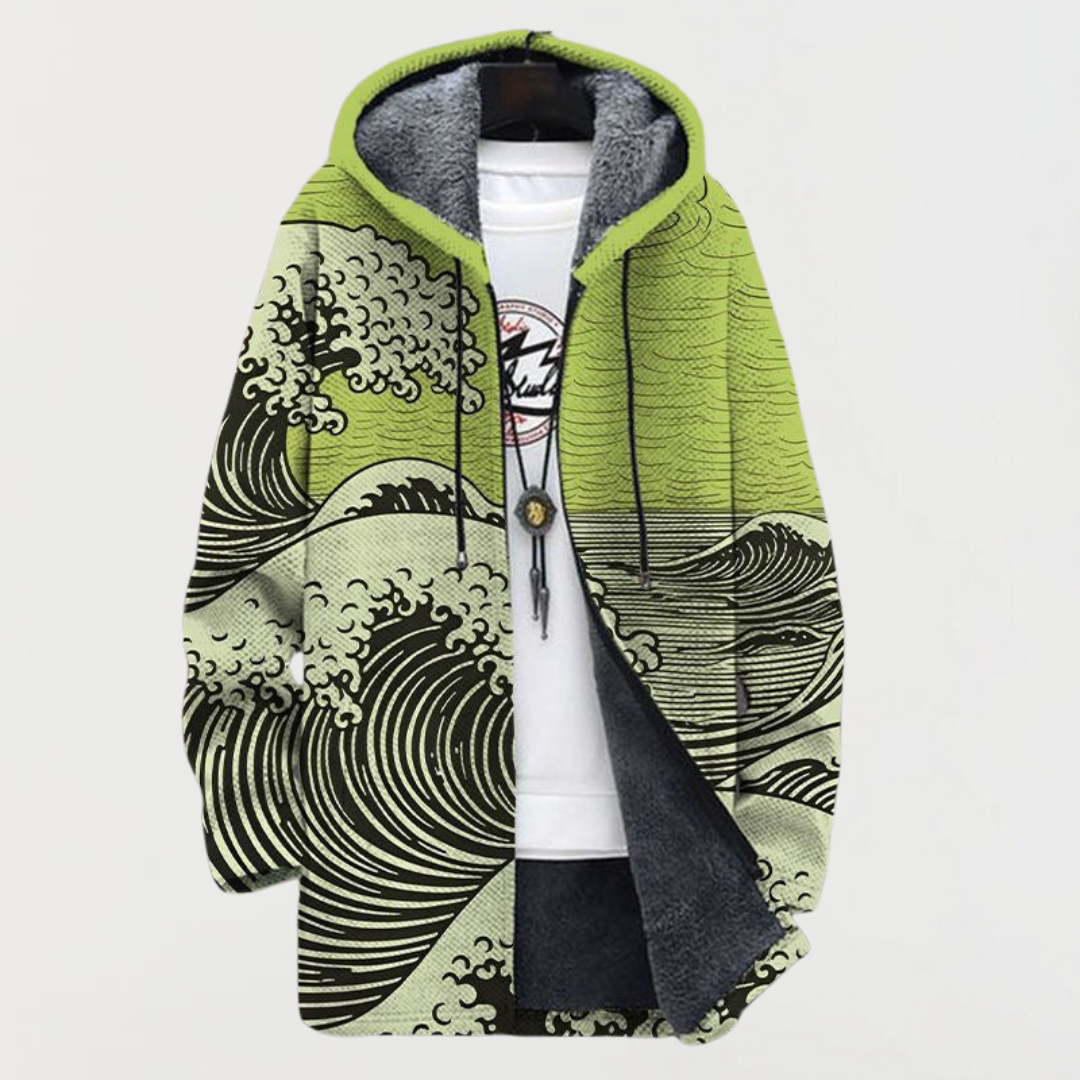 Jody - Art-Inspired Hooded Cardigan