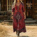 Abigail | Vintage-Inspired Long Sleeve Casual Dress - Plus size model