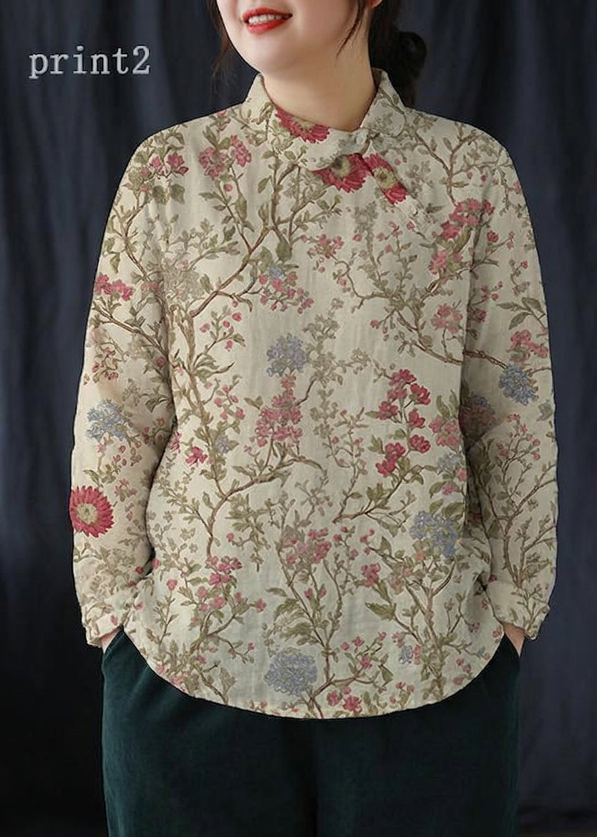 Abigail - Chic White Clothes Lapel Button Down Spring Blouses - Plus size model