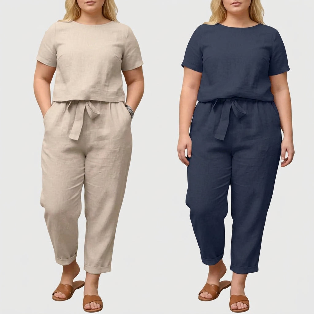 Suzy | Effortless Summer Co-Ord - Plus size model