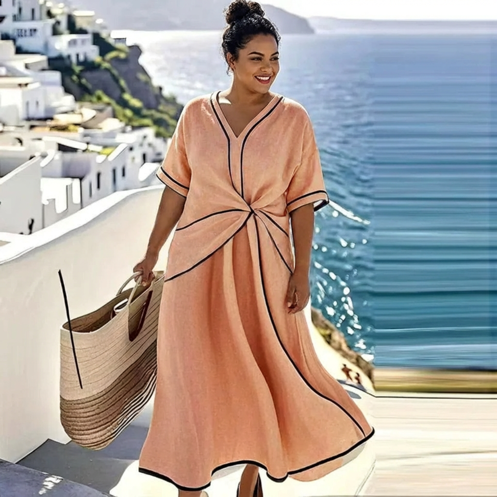 Noorani™ Elegant Flattering Dress - Plus size model