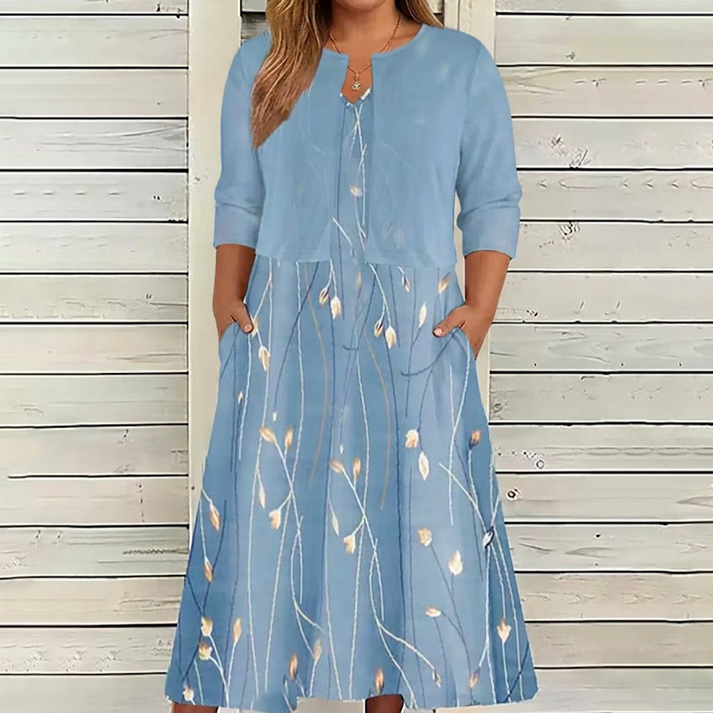 Ella - Vest Dress Two-piece Set - Plus size model