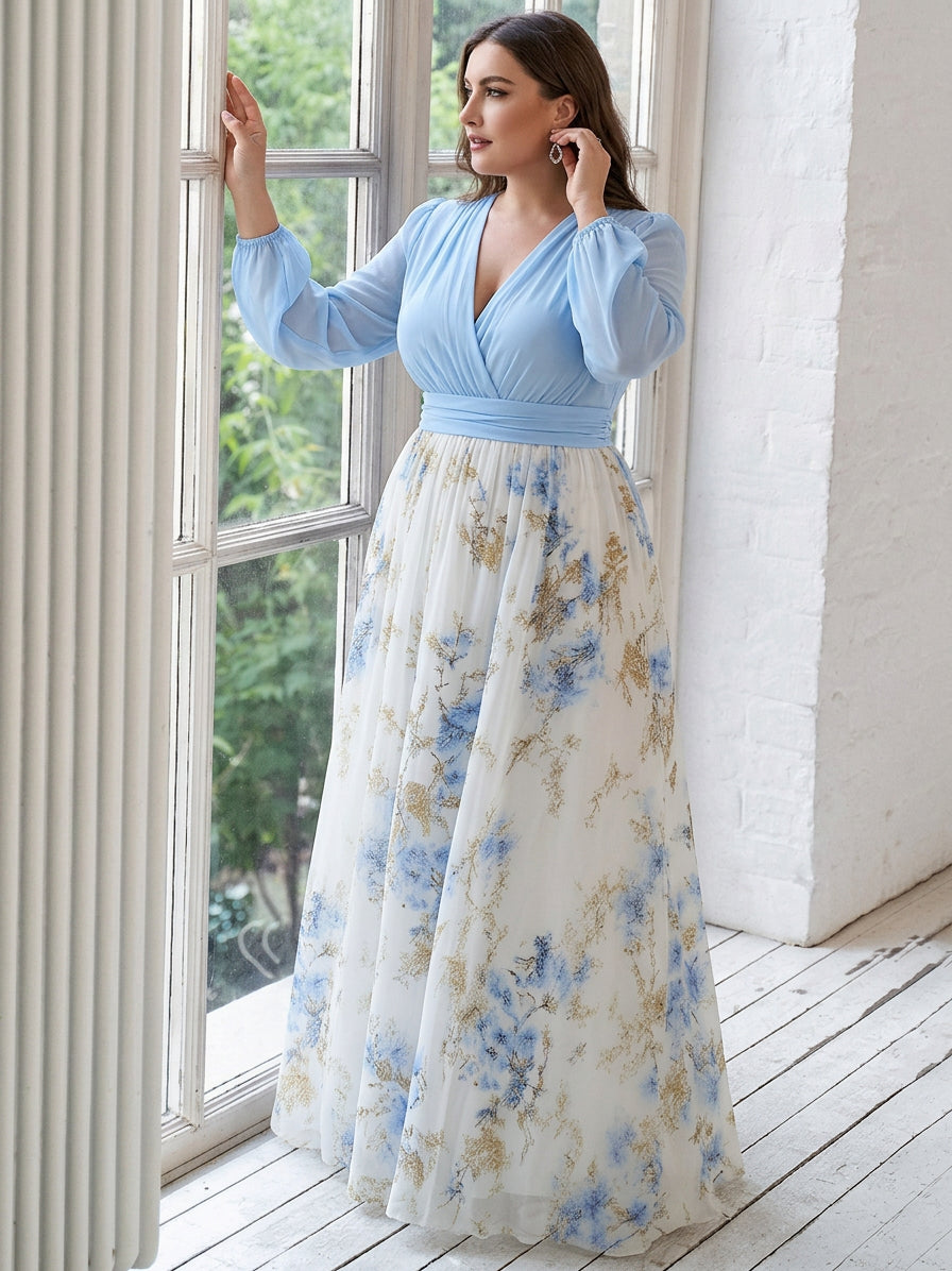 Harper™ | Beautiful Maxi Dress with Floral Print - Plus size model