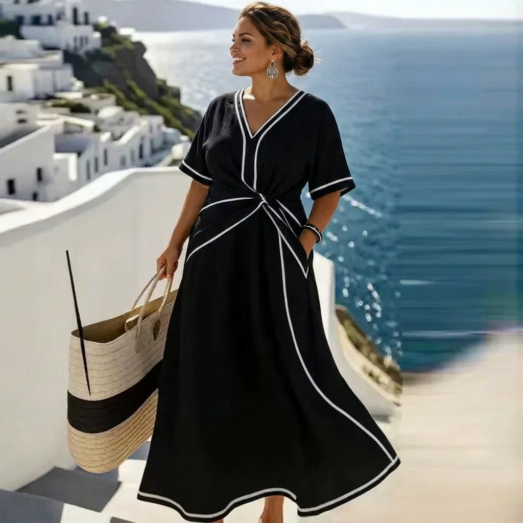 Hannah | Elegant Flattering Dress - Plus size model