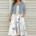 Aleah - Charm Floral Dress - Plus size model