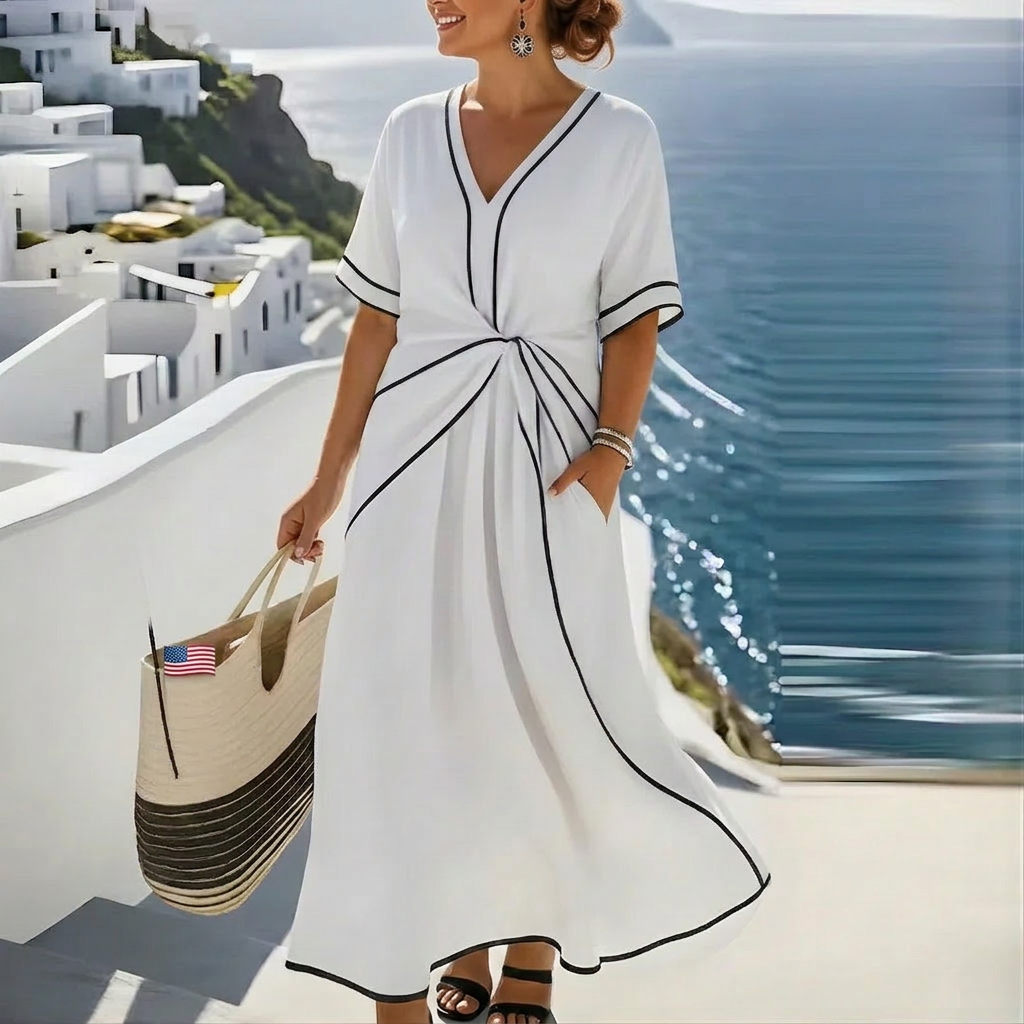 Hannah | Elegant Flattering Dress - Plus size model