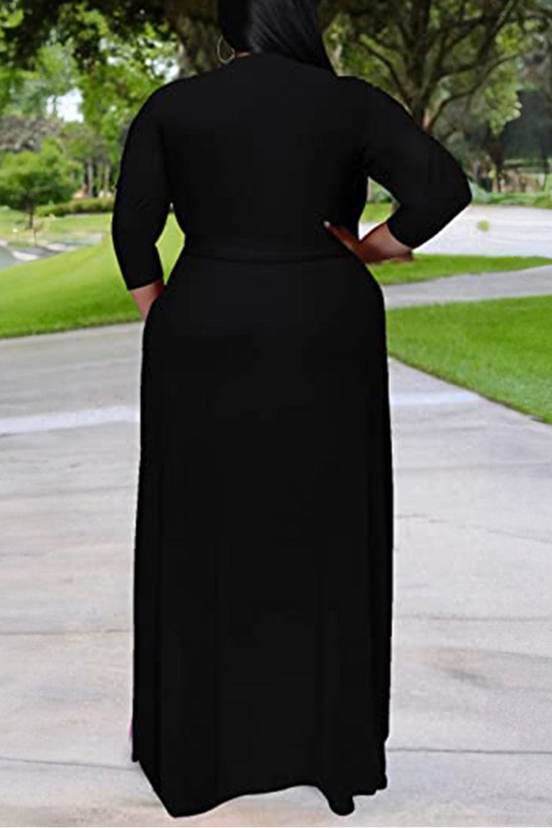 Naomi - Elegant Plus Size Belted Dress