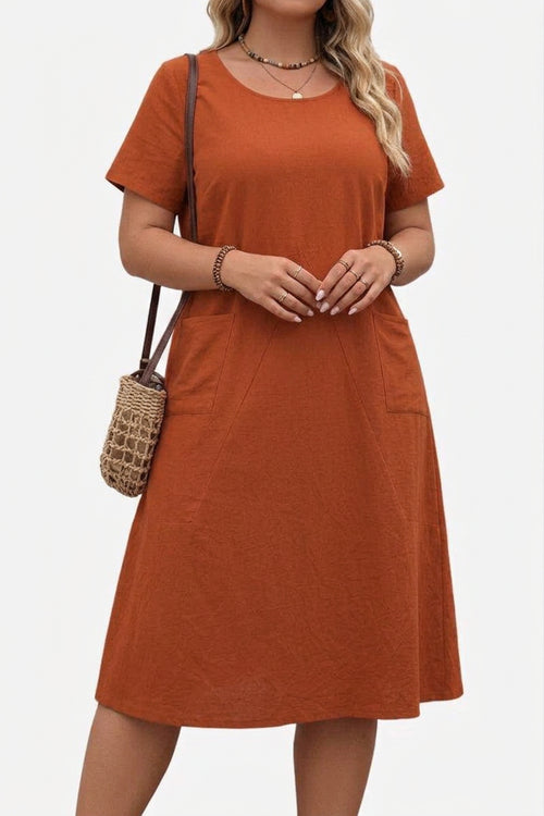 Adelaide -  Panelled Beach Dress - Plus size model