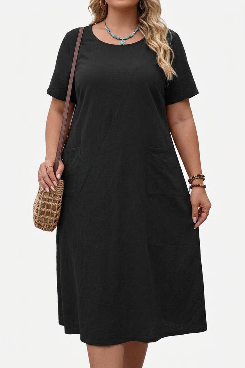 Adelaide -  Panelled Beach Dress - Plus size model