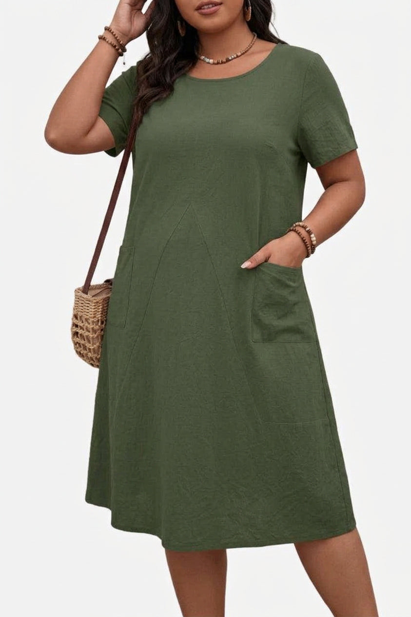 Adelaide -  Panelled Beach Dress - Plus size model