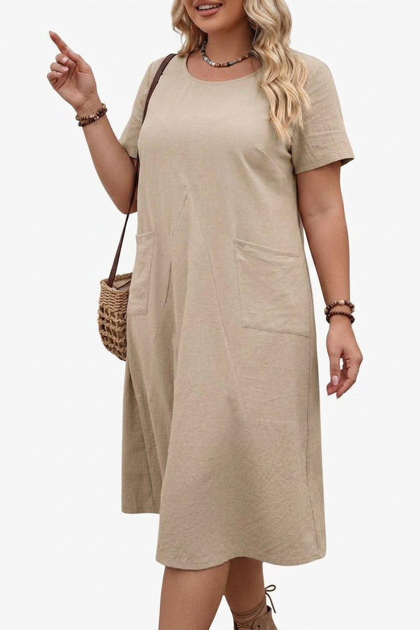 Adelaide -  Panelled Beach Dress - Plus size model