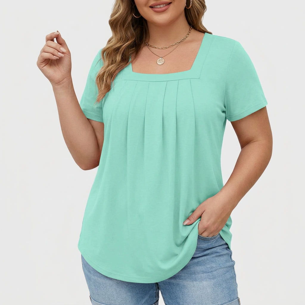 Lenabria | Elegant Summer Blouse - Plus size model