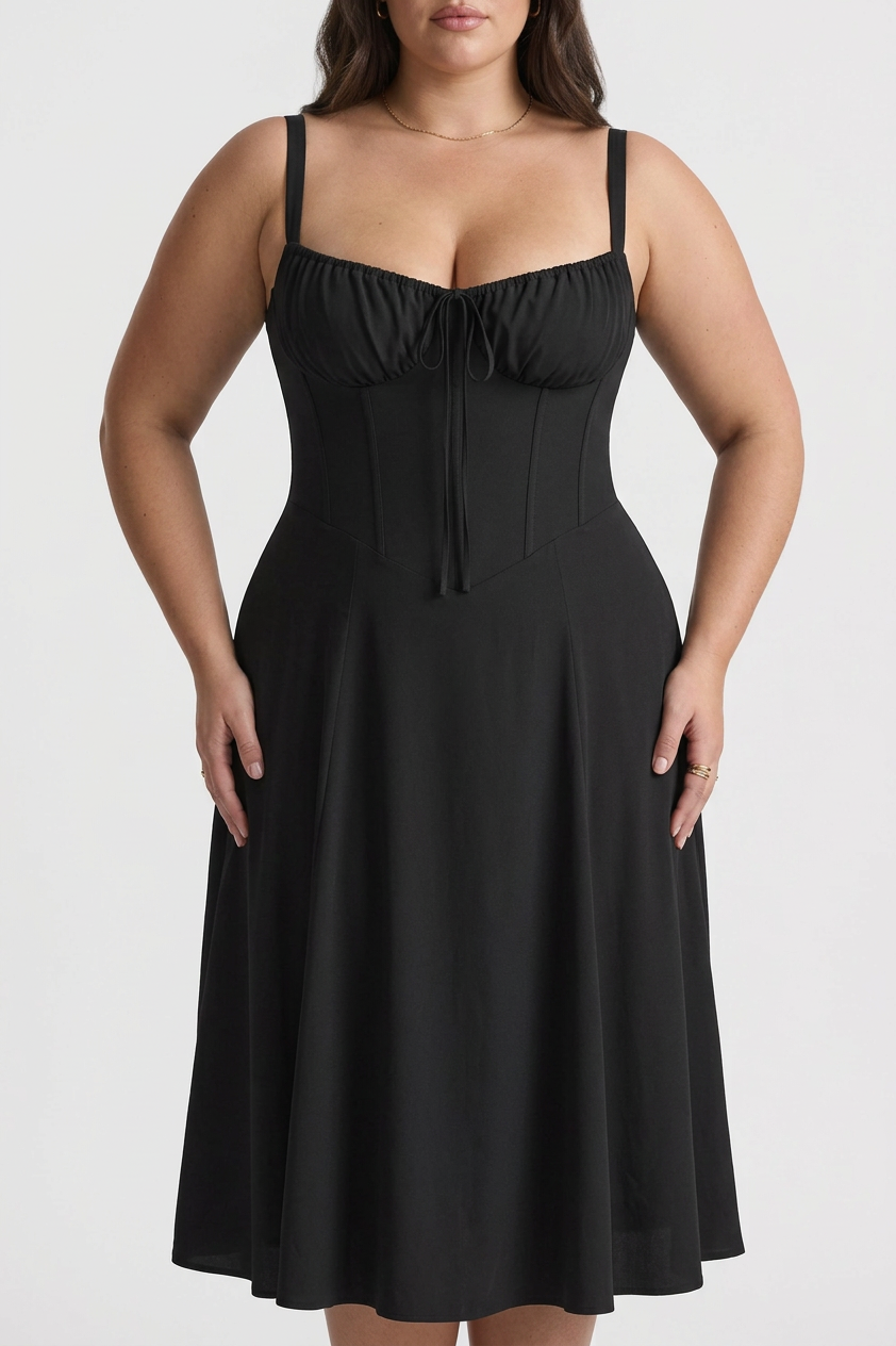 Amélie Midi Dress - Plus size model