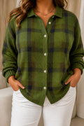 Courtney | Everyday Cozy Button Cardigan - Plus size model