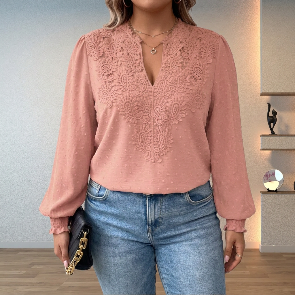 Colette™ | Lightweight & Stylish Blouse - Plus size model
