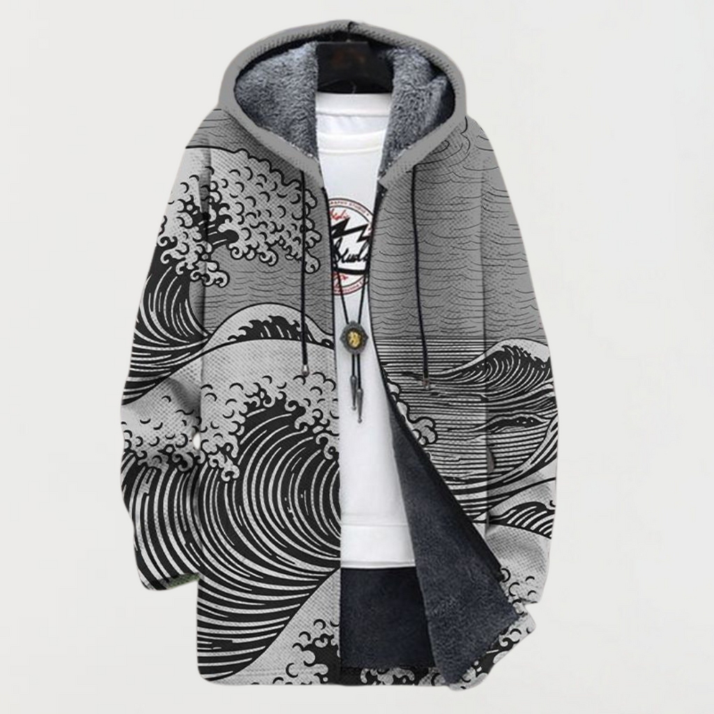 Jody - Art-Inspired Hooded Cardigan