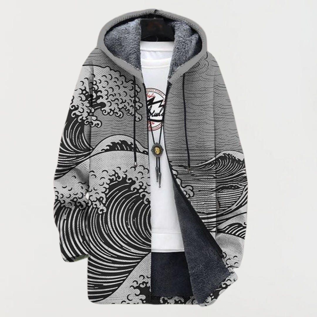 Jody - Art-Inspired Hooded Cardigan