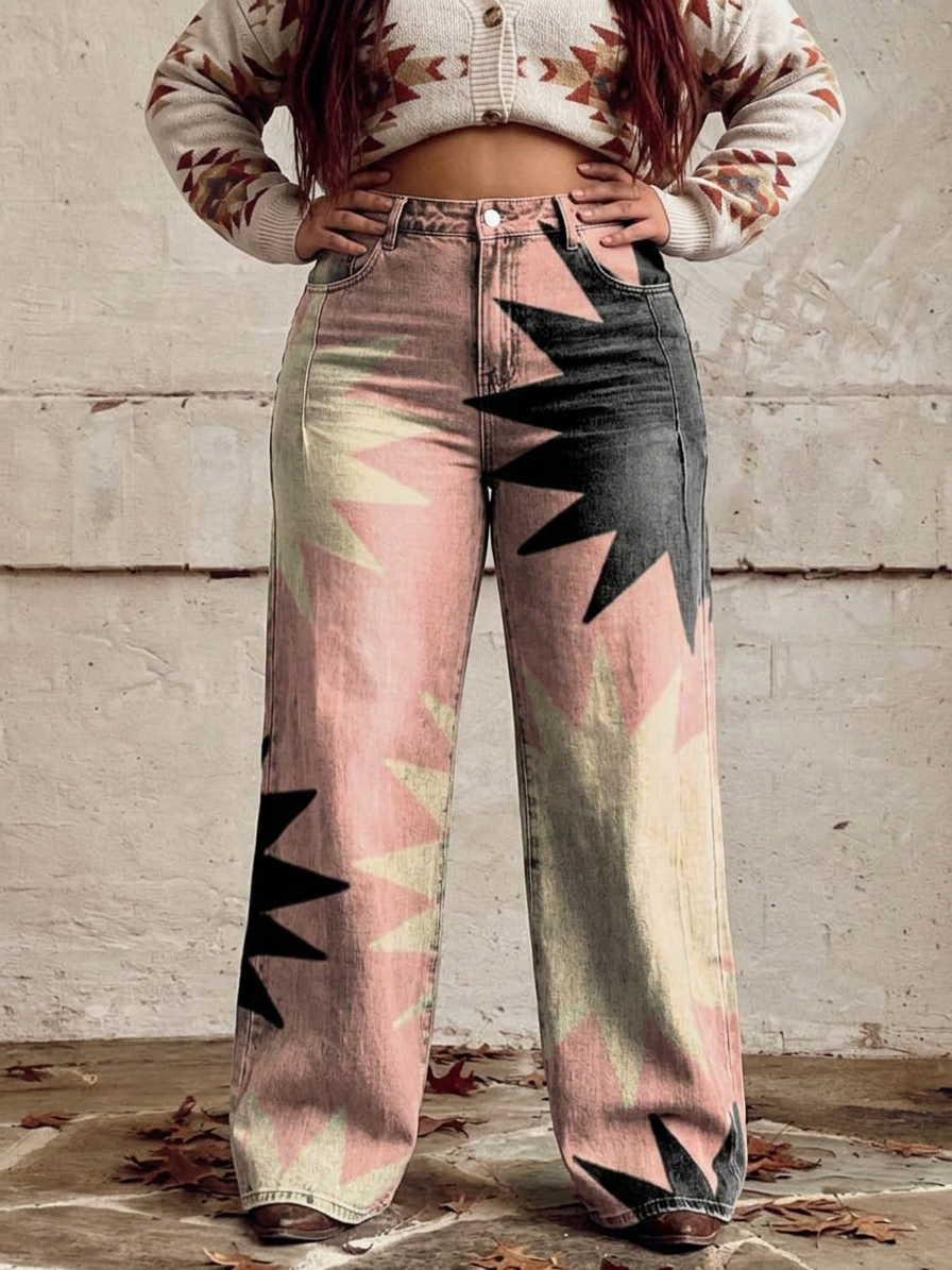 Élodie - Elegant Bohemian Pants - Plus size model