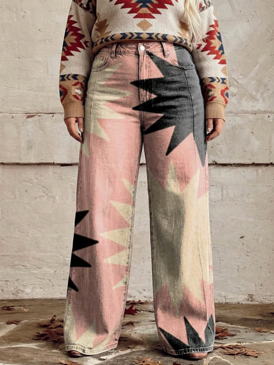Élodie - Elegant Bohemian Pants - Plus size model