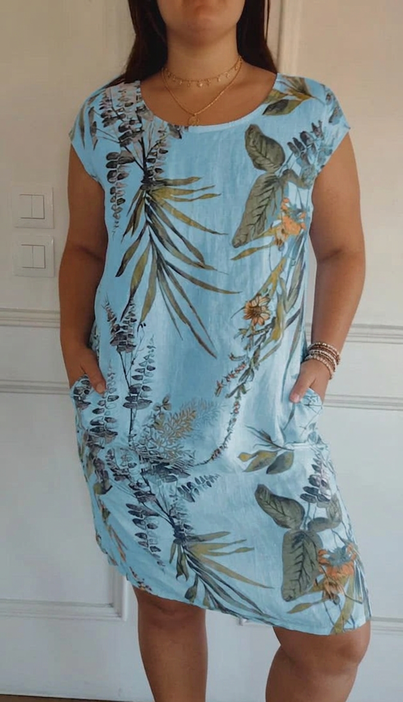 Elowen | Linen Summer Dress - Plus size model