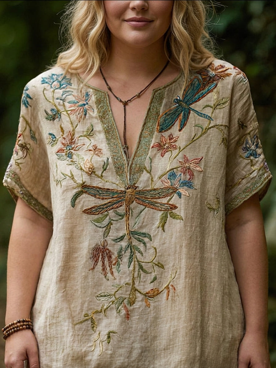 Luxuria | Soft Feminine Relaxed Fit Blouse - Plus size model