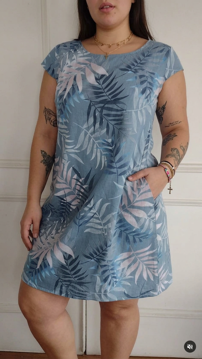 Elowen | Linen Summer Dress - Plus size model