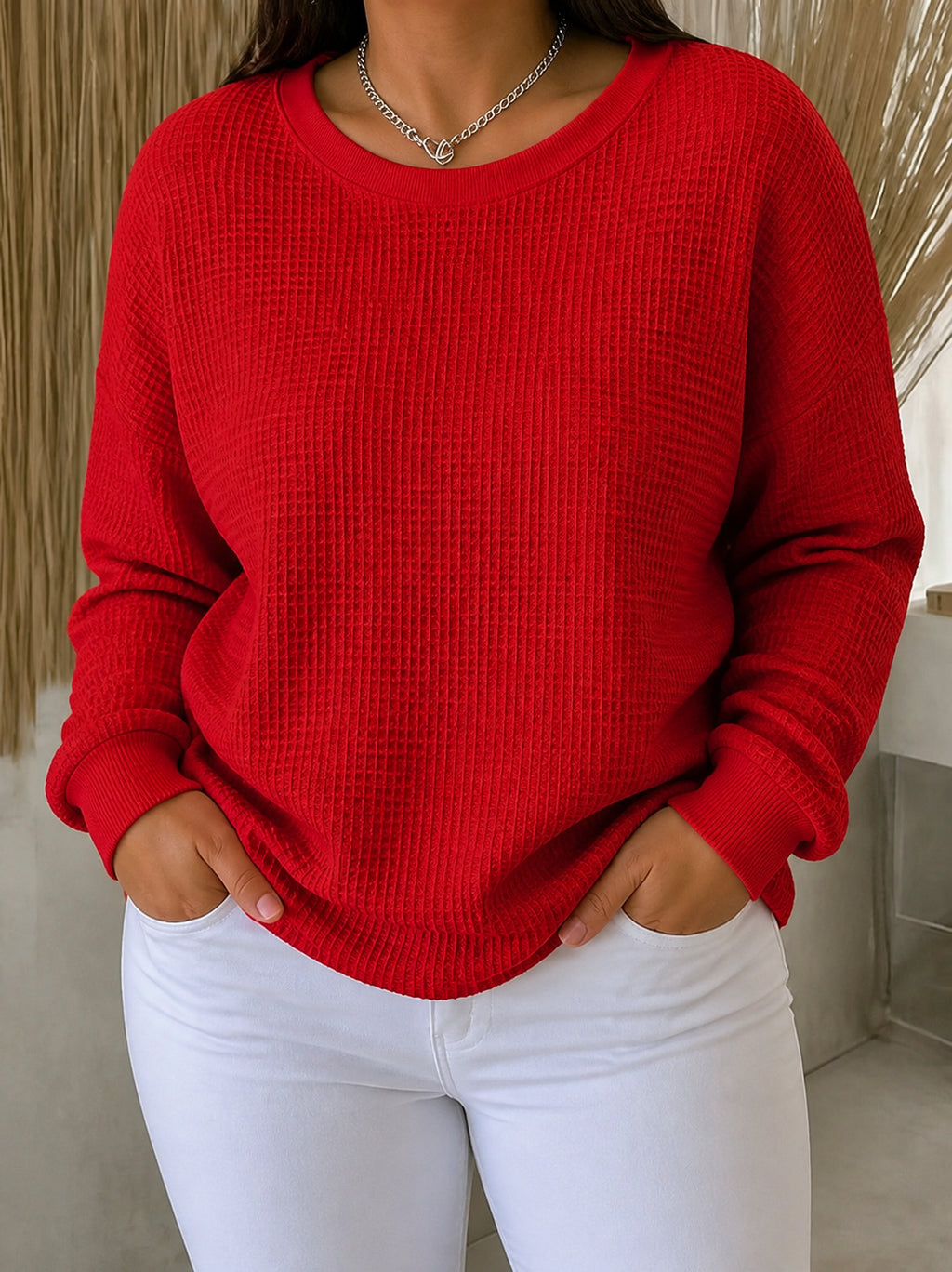 Nyla | Classic Sweater - Plus size model