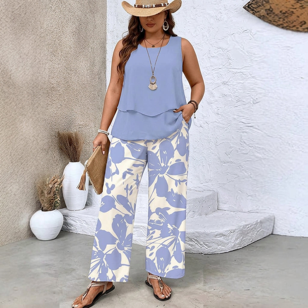 Kaitlyn - Elegant Summer Set - Plus size model