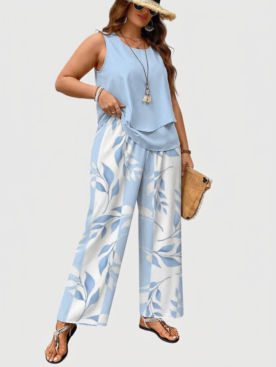 Brenda™ | Elegant 2-Piece Summer Set - Plus size model