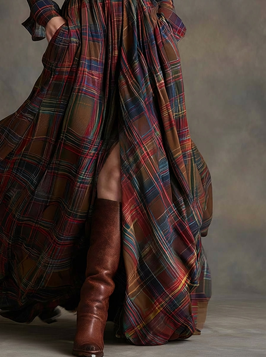 Mireline | Classic Button-Up Shirt Dress - Plus size model