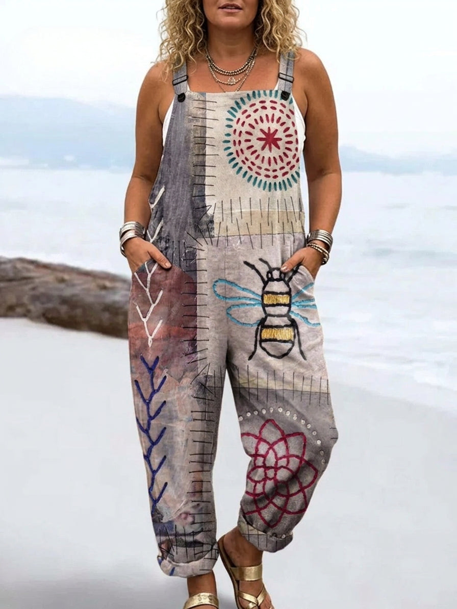 Bee Free Jumpsuit - Plus size model