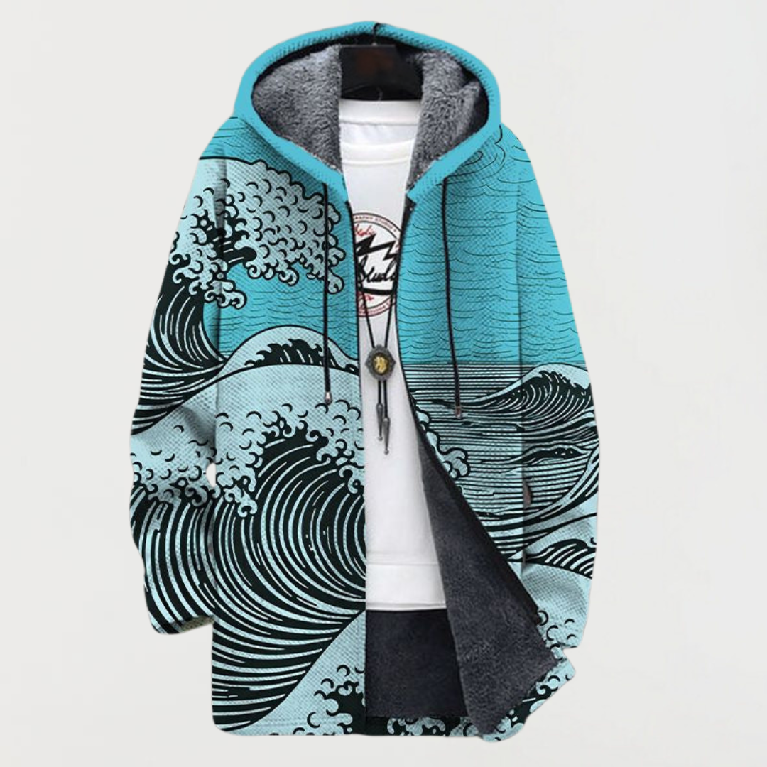 Jody - Art-Inspired Hooded Cardigan