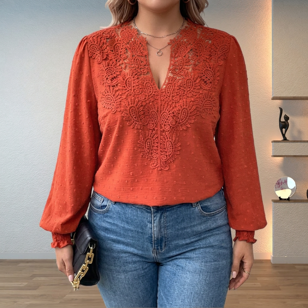 Colette™ | Lightweight & Stylish Blouse - Plus size model