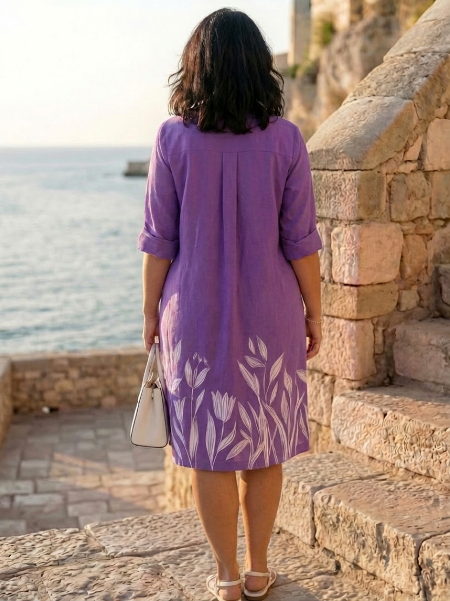 Galatea | Evening Garden Walk Dress - Plus size model