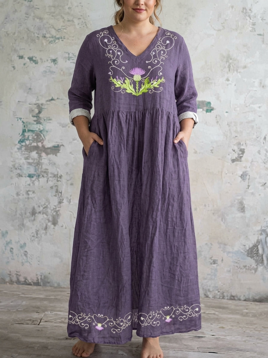 Lavessia | Regal Bloom Maxi Dress - Plus size model