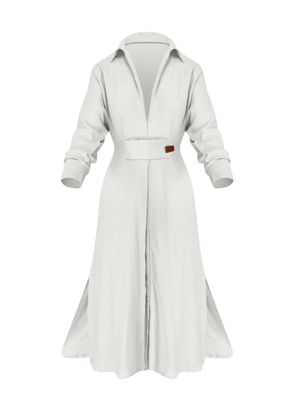 Isla V-Neck Slim Dress: Elegant Sky Blue Statement