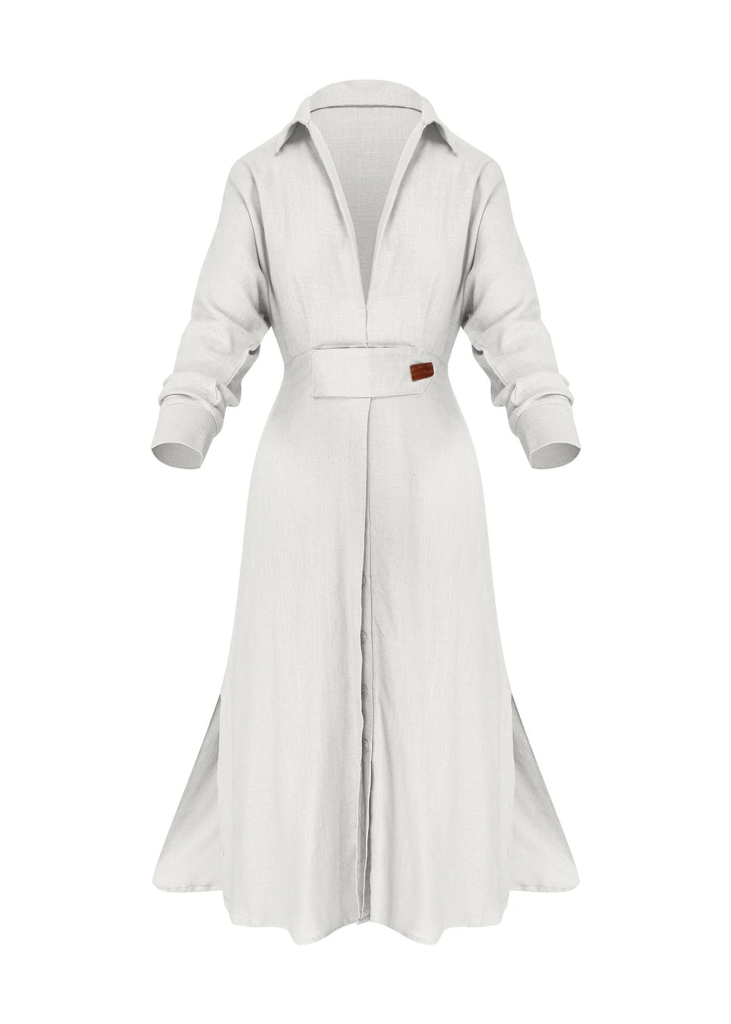 Isla V-Neck Slim Dress: Elegant Sky Blue Statement