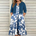 Delilah - Vest Dress Two-piece Set - Plus size model