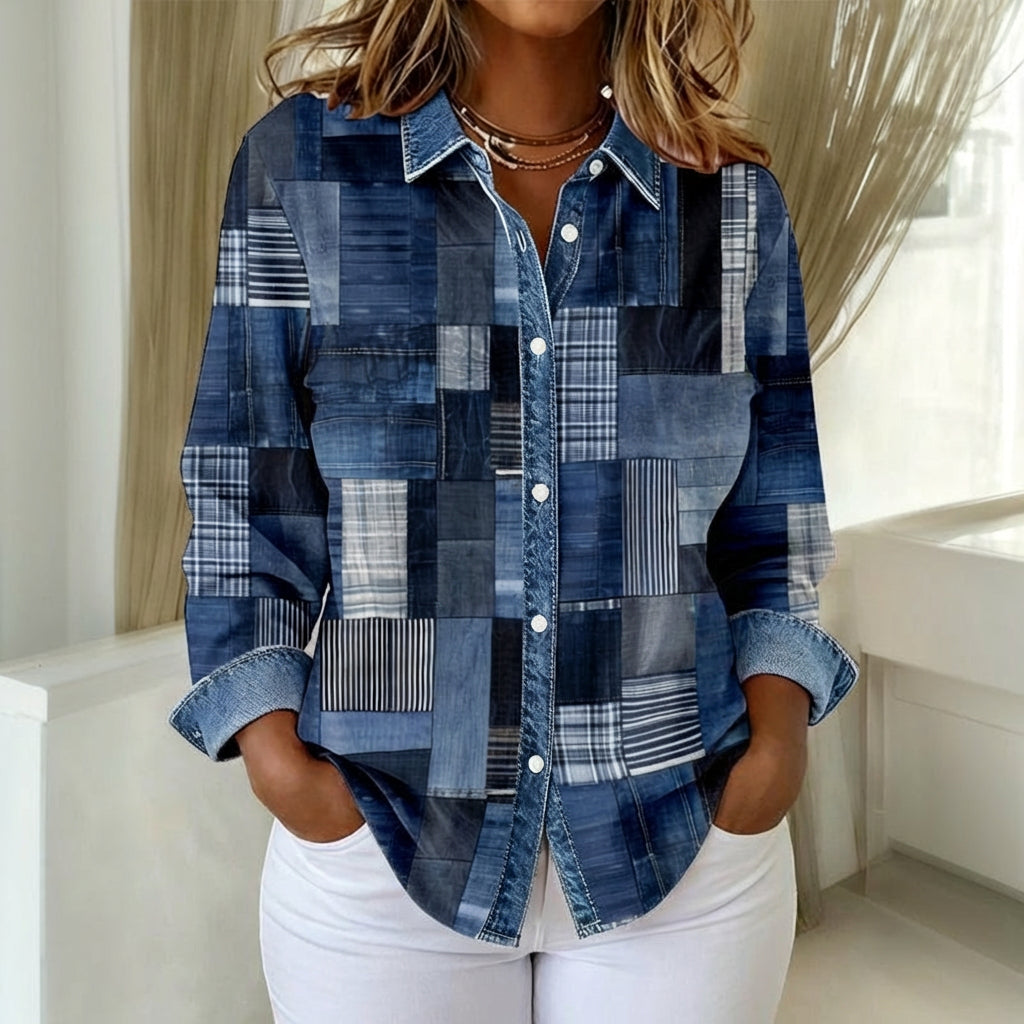 Vintage Checkered Shirt - Plus size model