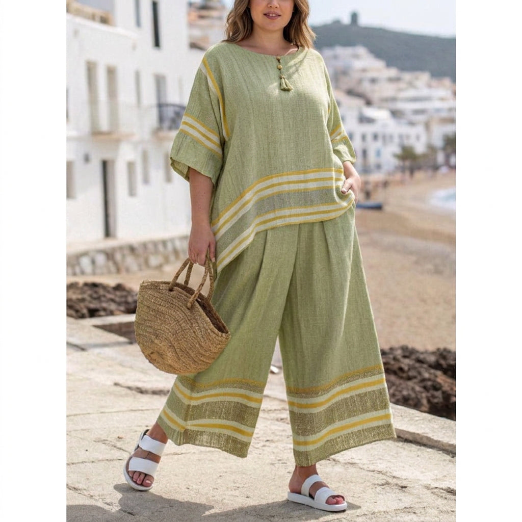 Verdelune | Sage Breeze Coastal Set - Plus size model