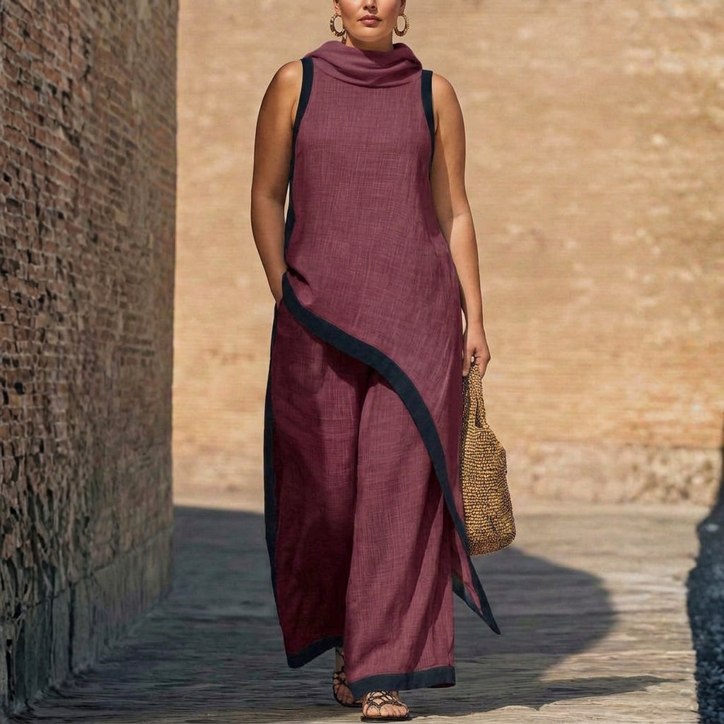 LEONORA | ELEGANT LINEN SUIT - Plus size model