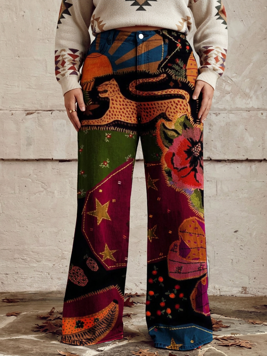 Léna - Bohemian Chic Pants - Plus size model