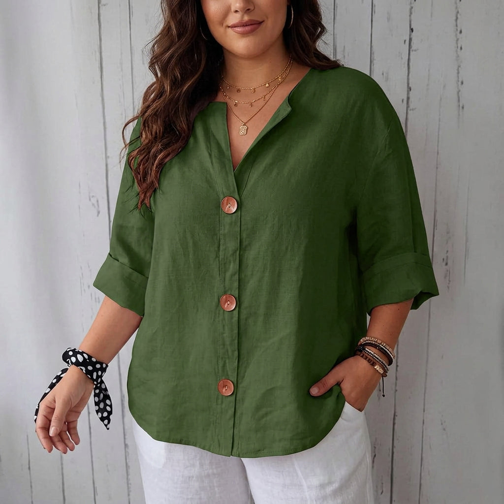 Harper | Lightweight Blouse - Plus size model